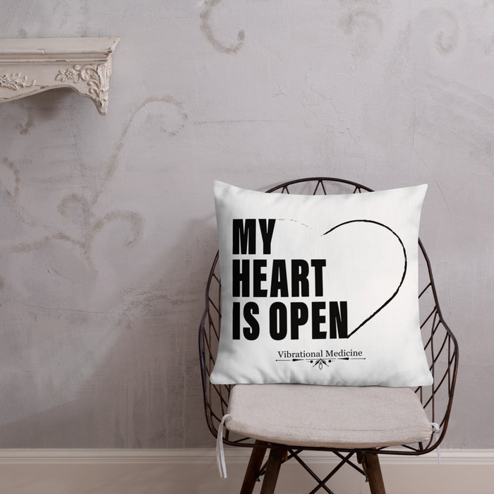 My Heart Is Open Premium Pillow 22″×22″