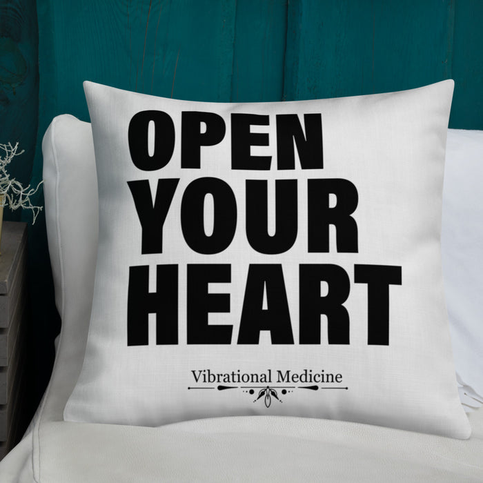 Open Your Heart Premium Pillow 22″×22″