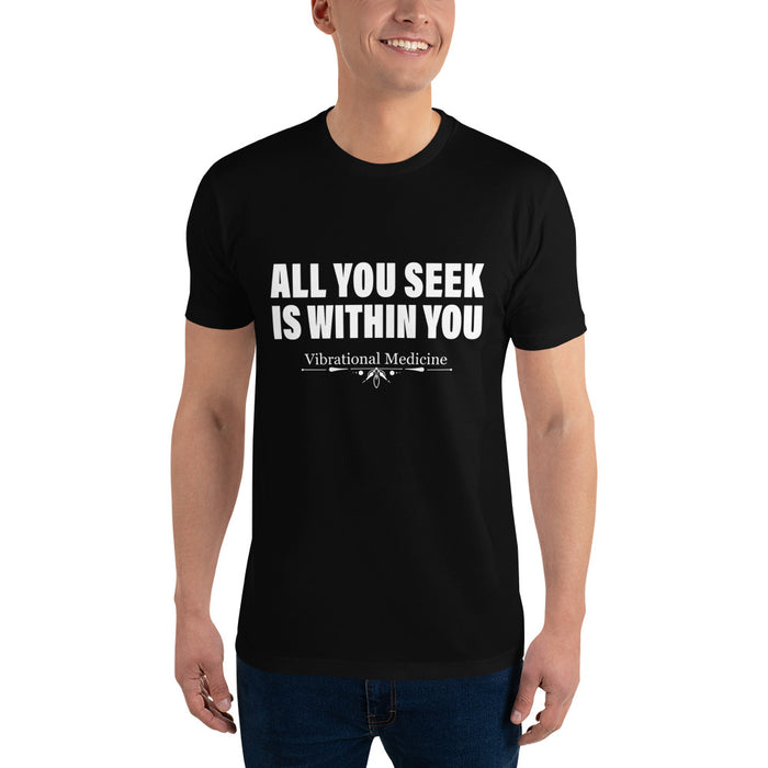 All You Seek Is Within You (Black) Short Sleeve T-shirt