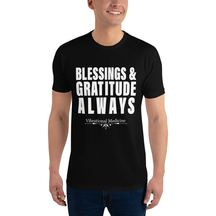 Blessings & Gratitude Always (Black) Short Sleeve T-shirt