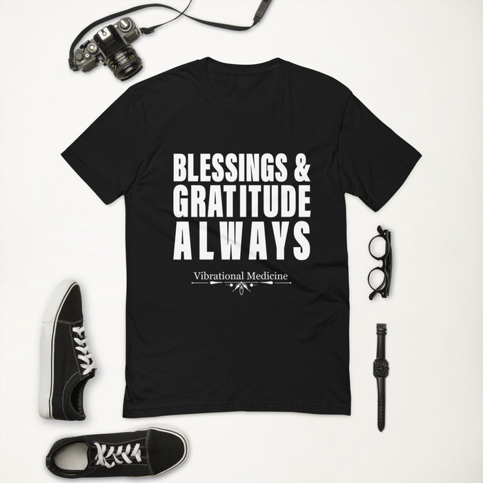 Blessings & Gratitude Always (Black) Short Sleeve T-shirt