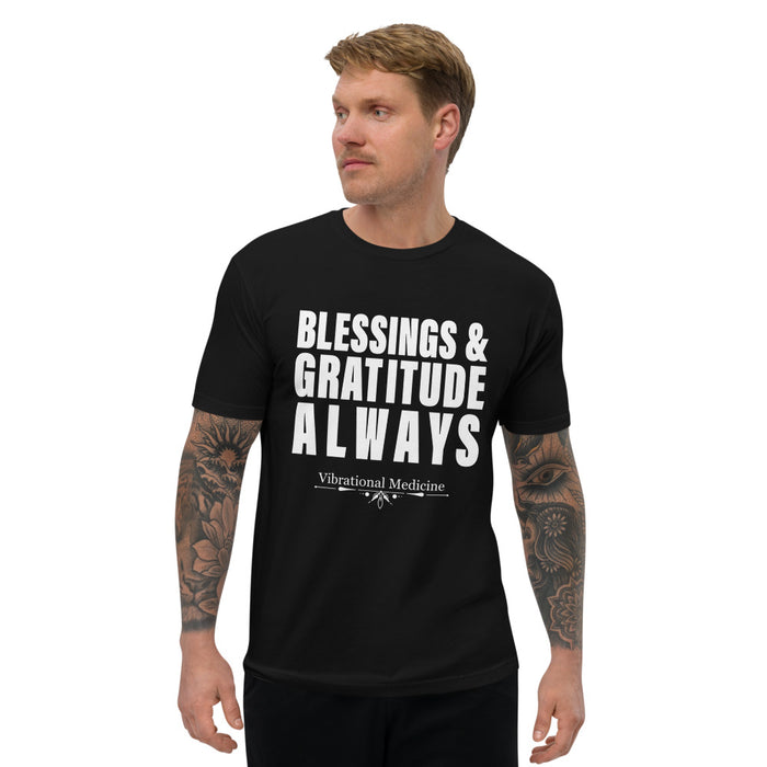 Blessings & Gratitude Always (Black) Short Sleeve T-shirt