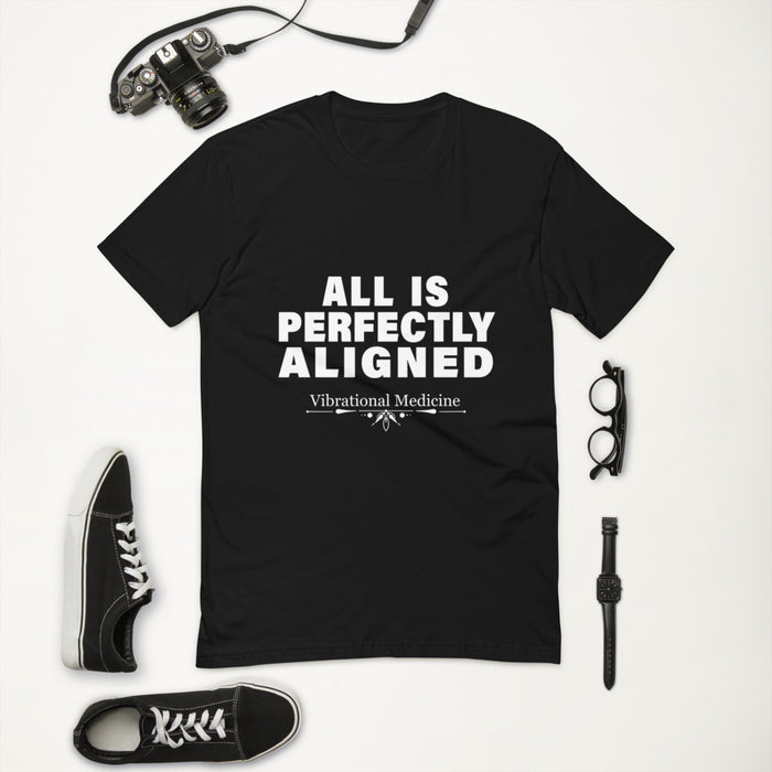 All Is Perfectly Aligned (Black) Short Sleeve T-shirt