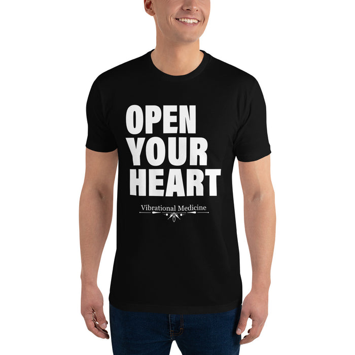 Open Your Heart (Black) Short Sleeve T-shirt