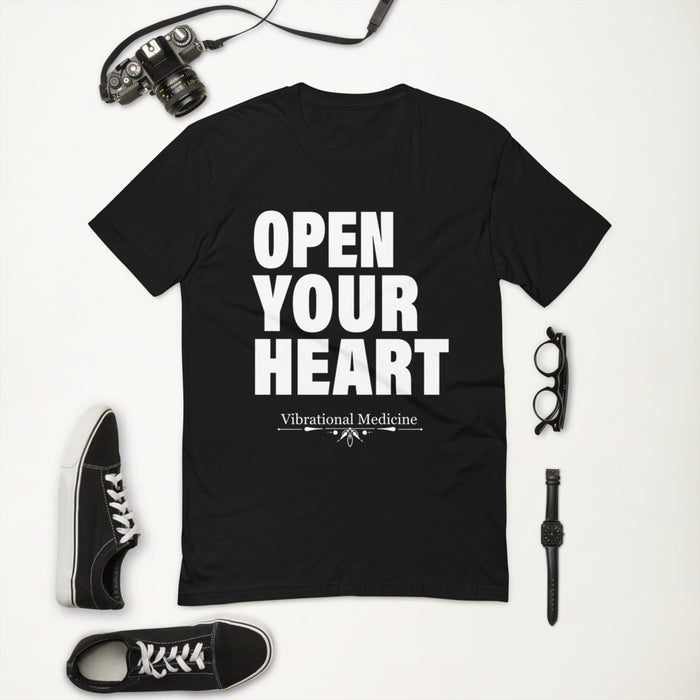 Open Your Heart (Black) Short Sleeve T-shirt