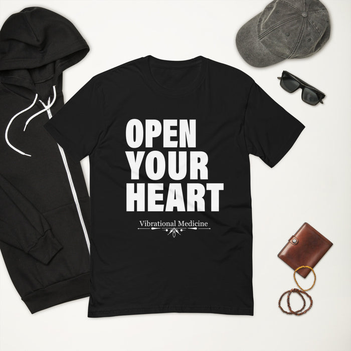 Open Your Heart (Black) Short Sleeve T-shirt