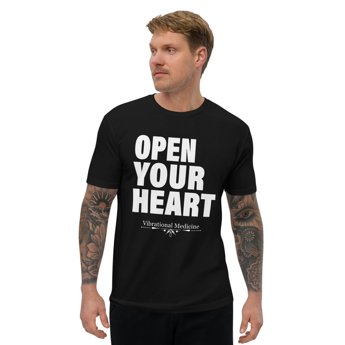 Open Your Heart (Black) Short Sleeve T-shirt