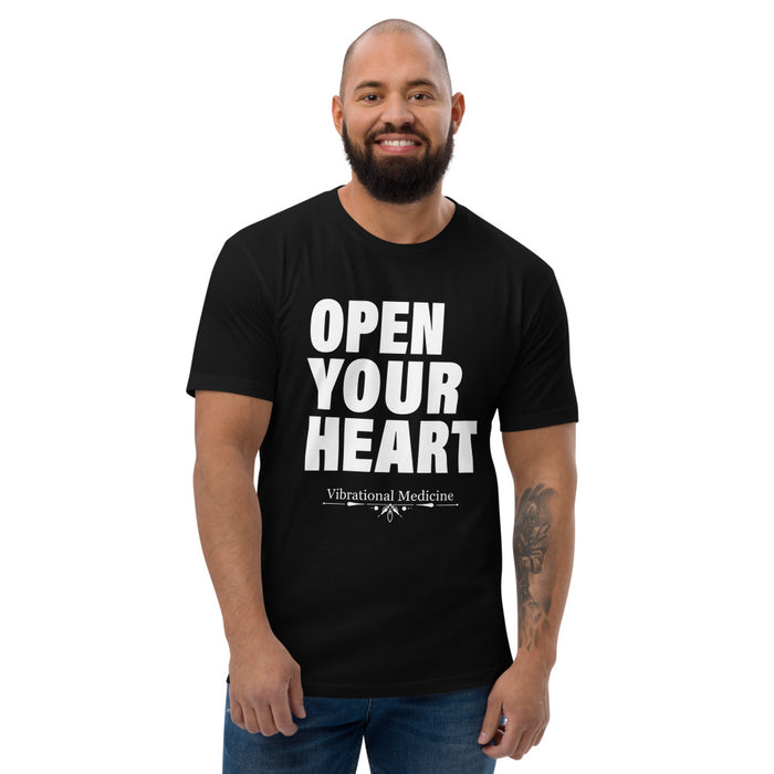 Open Your Heart (Black) Short Sleeve T-shirt