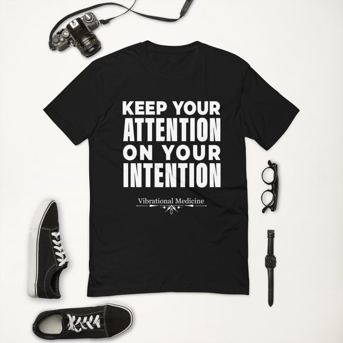 Keep Your Attention On Your Intention (Black) Short Sleeve T-shirt