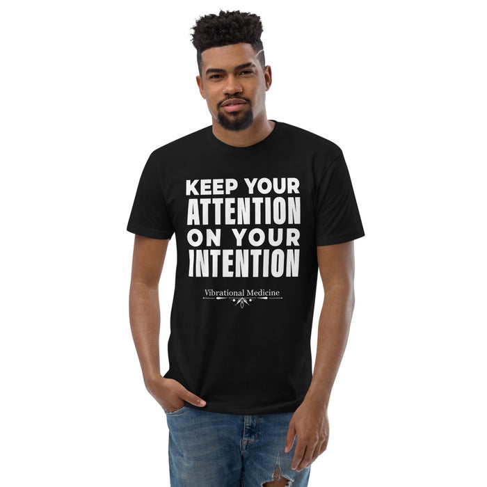 Keep Your Attention On Your Intention (Black) Short Sleeve T-shirt