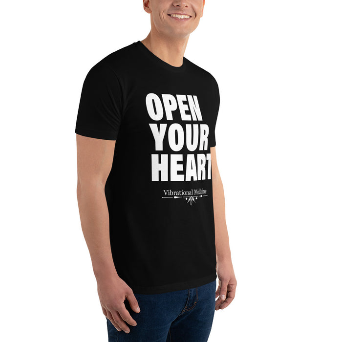 Open Your Heart (Black) Short Sleeve T-shirt