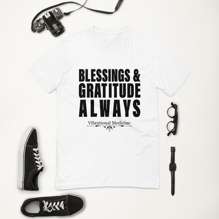 Blessings & Gratitude Always (White) Short Sleeve T-shirt