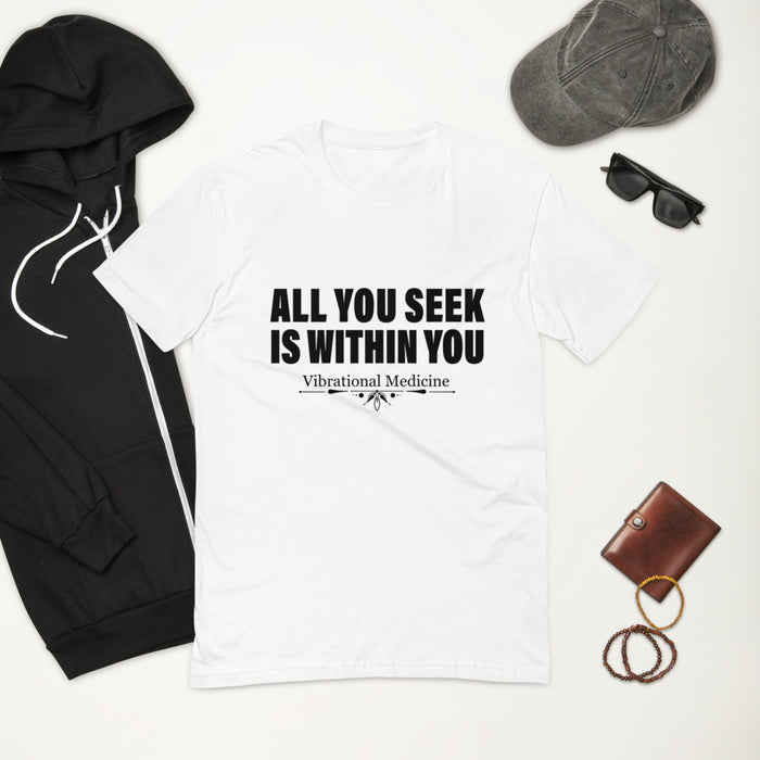 All You Seek Is Within You (White) Short Sleeve T-shirt