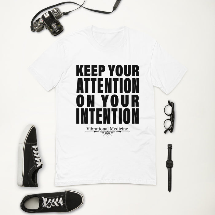 Keep Your Attention On Your Intention (White) Short Sleeve T-shirt