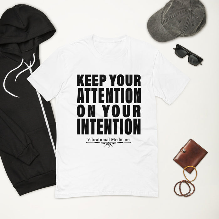 Keep Your Attention On Your Intention (White) Short Sleeve T-shirt