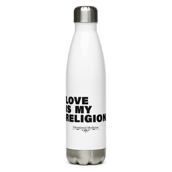 Love Is My Religon Stainless Steel Water Bottle