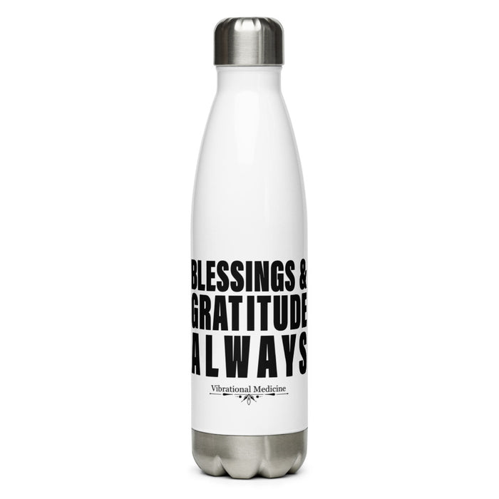 Blessings & Gratitude Always Stainless Steel Water Bottle