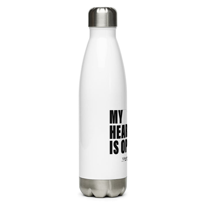 My Heart Is Open Stainless Steel Water Bottle