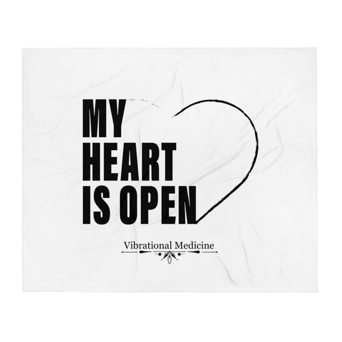 My Heart Is Open Throw Blanket