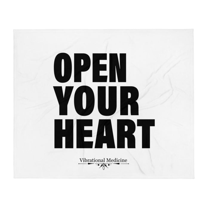 Open Your Heart Throw Blanket