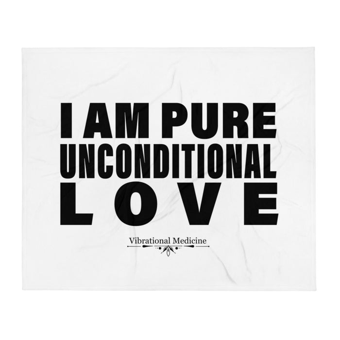 I Am Pure Unconditional Love Throw Blanket