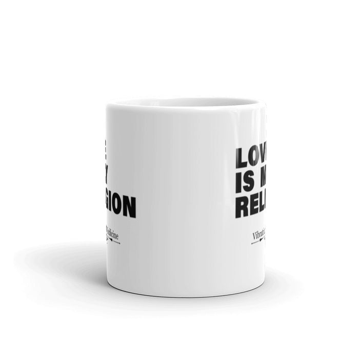 Love Is My Religion White Glossy Mug