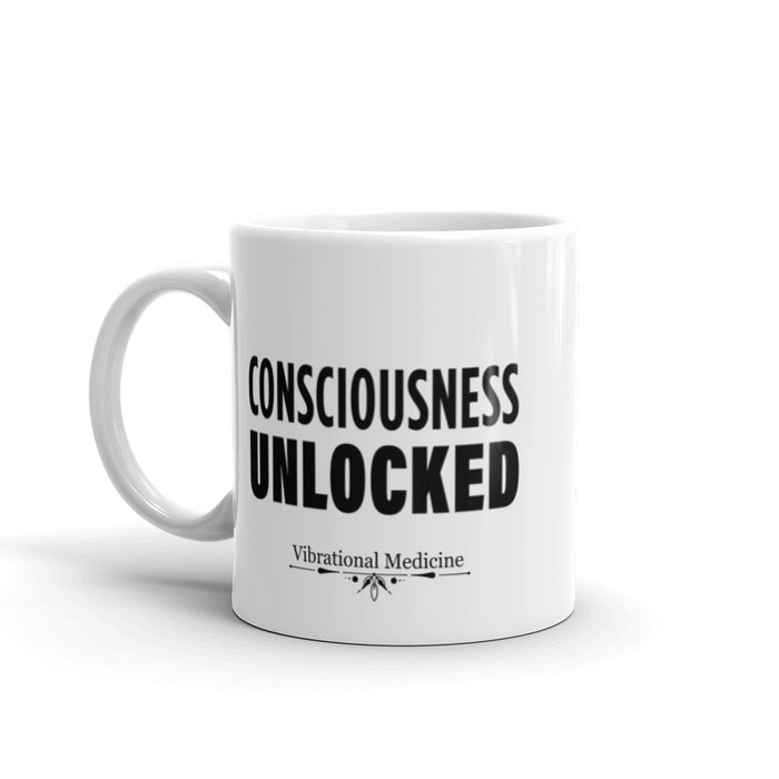 Consciousness Unlocked White Glossy Mug