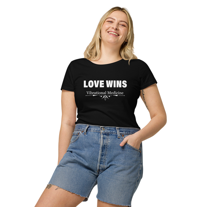 Love Wins (Black) Women’s basic organic t-shirt