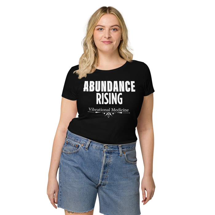 Abundance Rising (Black) Women’s basic organic t-shirt