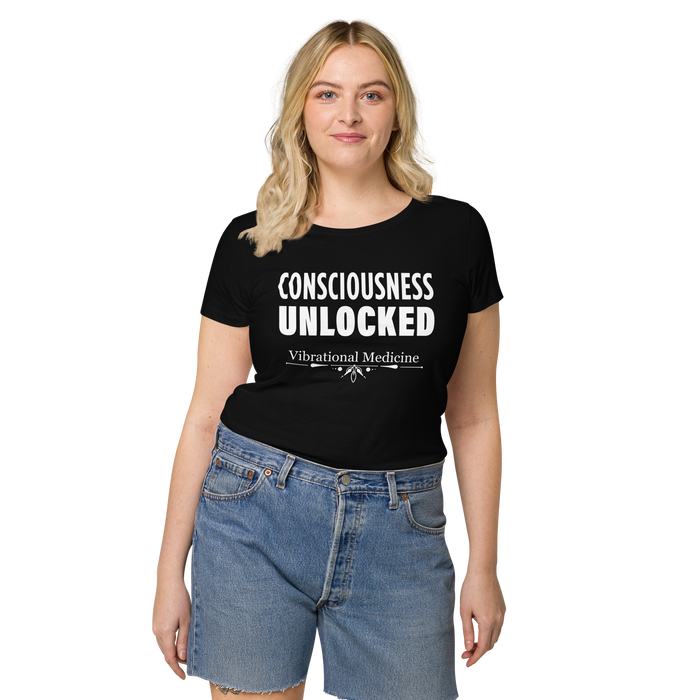 Consciousness Unlocked (Black) Women’s basic organic t-shirt