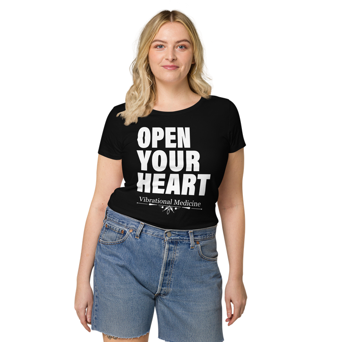 Open Your Heart (Black) Women’s basic organic t-shirt