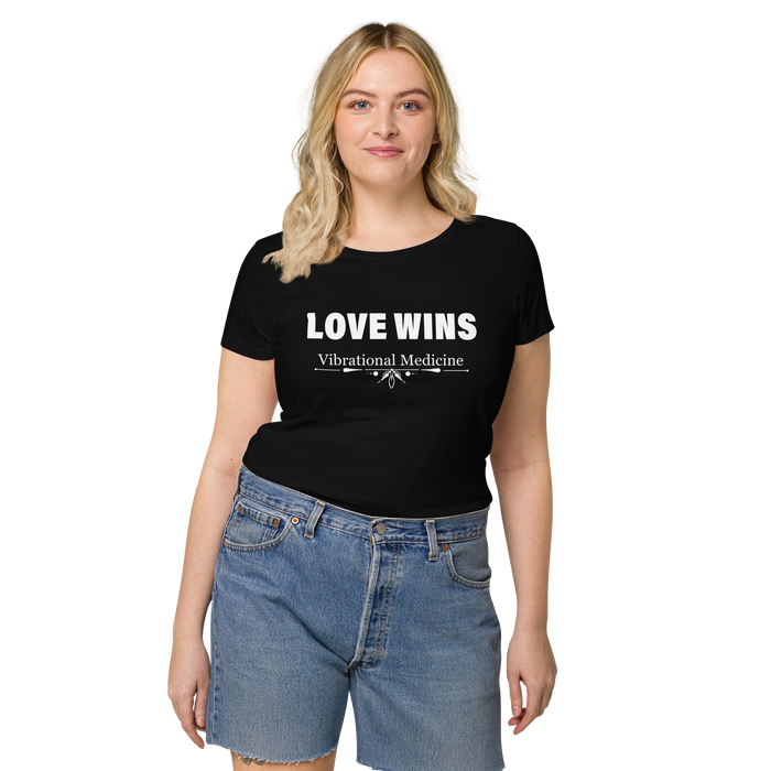 Love Wins (Black) Women’s basic organic t-shirt