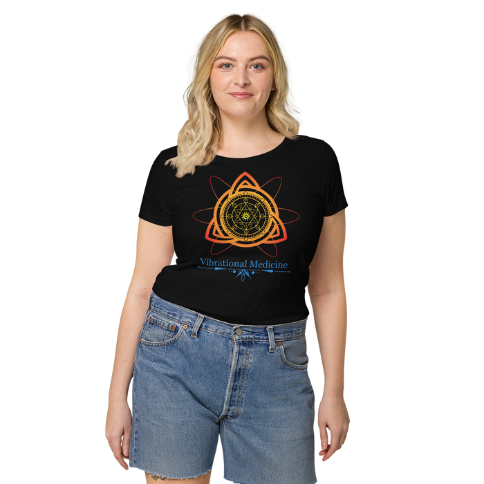 Atomic Clarity (Black) Women’s basic organic t-shirt