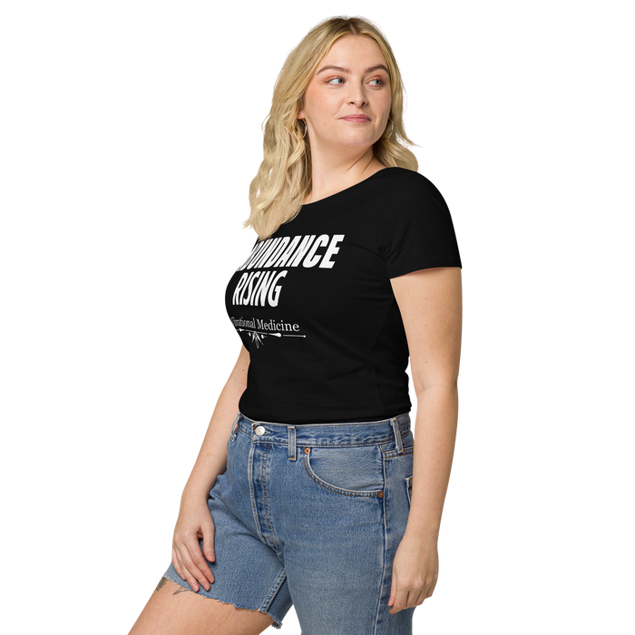 Abundance Rising (Black) Women’s basic organic t-shirt