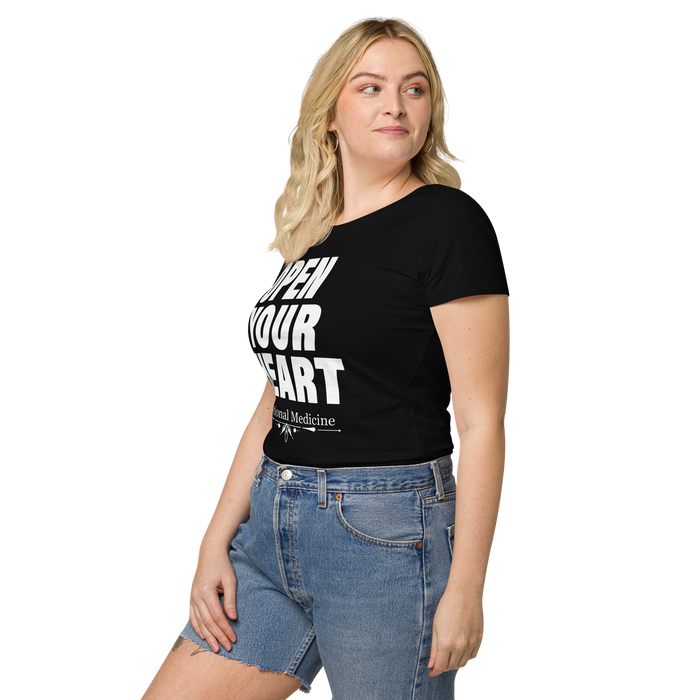 Open Your Heart (Black) Women’s basic organic t-shirt