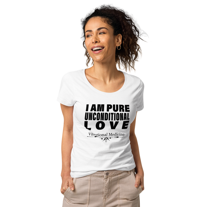 I Am Pure Unconditional Love (White) Women’s basic organic t-shirt