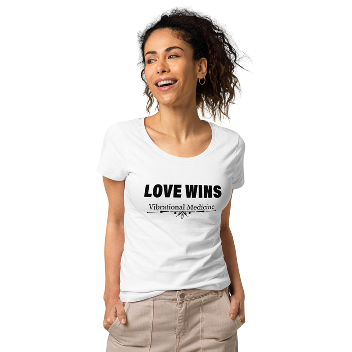 Love Wins (White) Women’s basic organic t-shirt