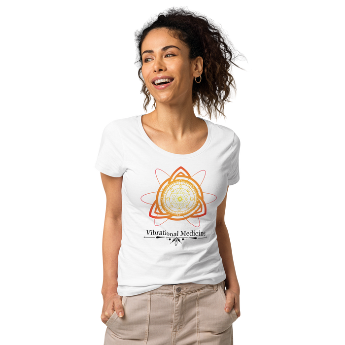 Atomic Clarity (White) Women’s basic organic t-shirt