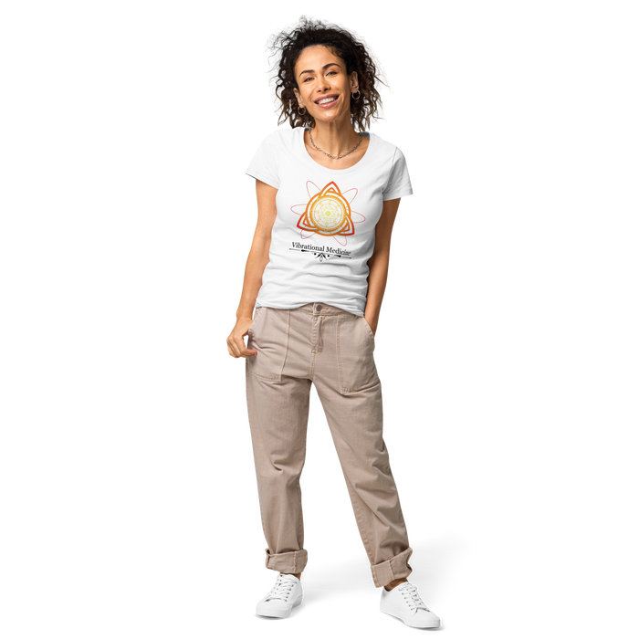 Atomic Clarity (White) Women’s basic organic t-shirt