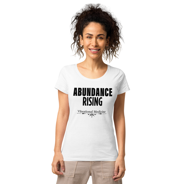 Abundance Rising (White) Women’s basic organic t-shirt