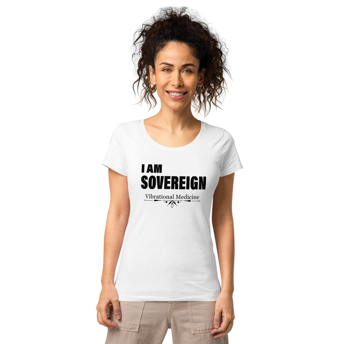 I Am Sovereign (White) Women’s basic organic t-shirt