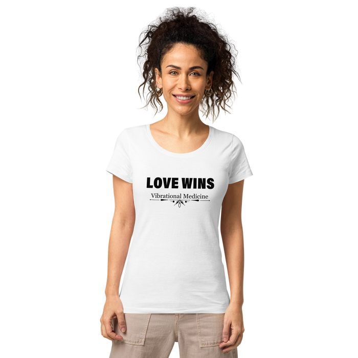 Love Wins (White) Women’s basic organic t-shirt