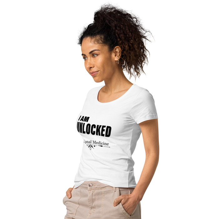 I Am Unlocked (White) Women’s basic organic t-shirt