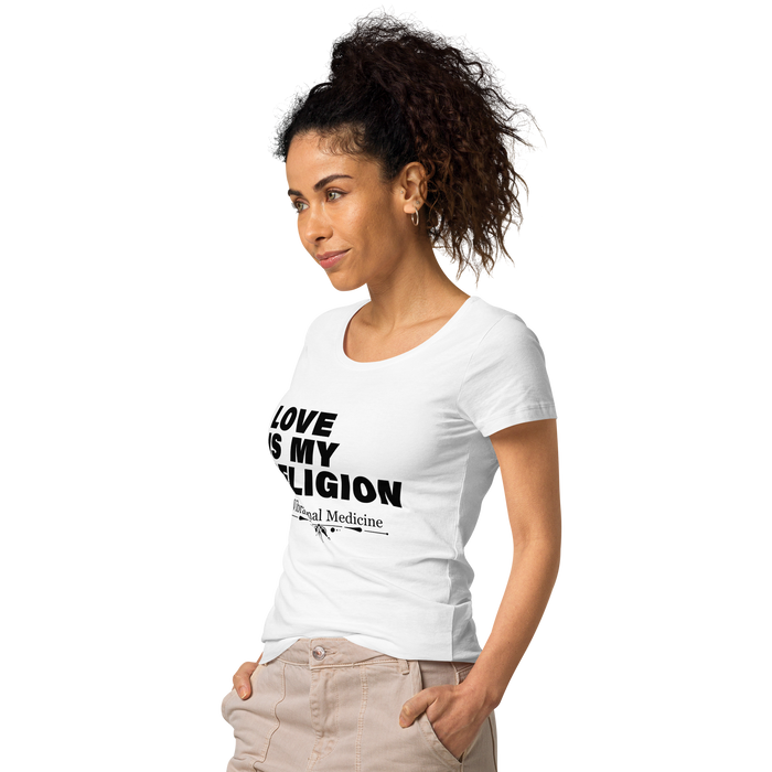 Love Is My Religion (White) Women’s basic organic t-shirt