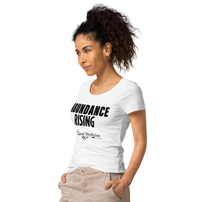 Abundance Rising (White) Women’s basic organic t-shirt