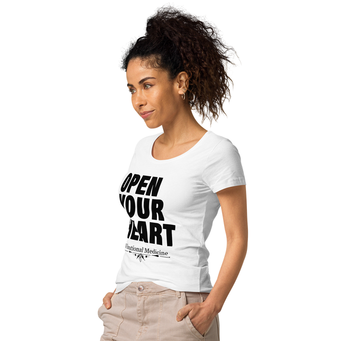 Open Your Heart (White) Women’s basic organic t-shirt