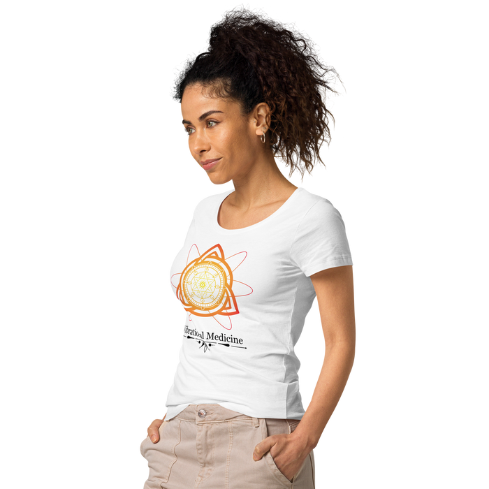 Atomic Clarity (White) Women’s basic organic t-shirt