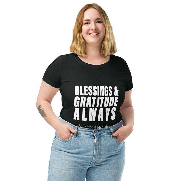 Blessings & Gratitude Always (Black) Women’s fitted t-shirt