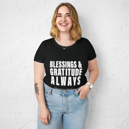 Blessings & Gratitude Always (Black) Women’s fitted t-shirt
