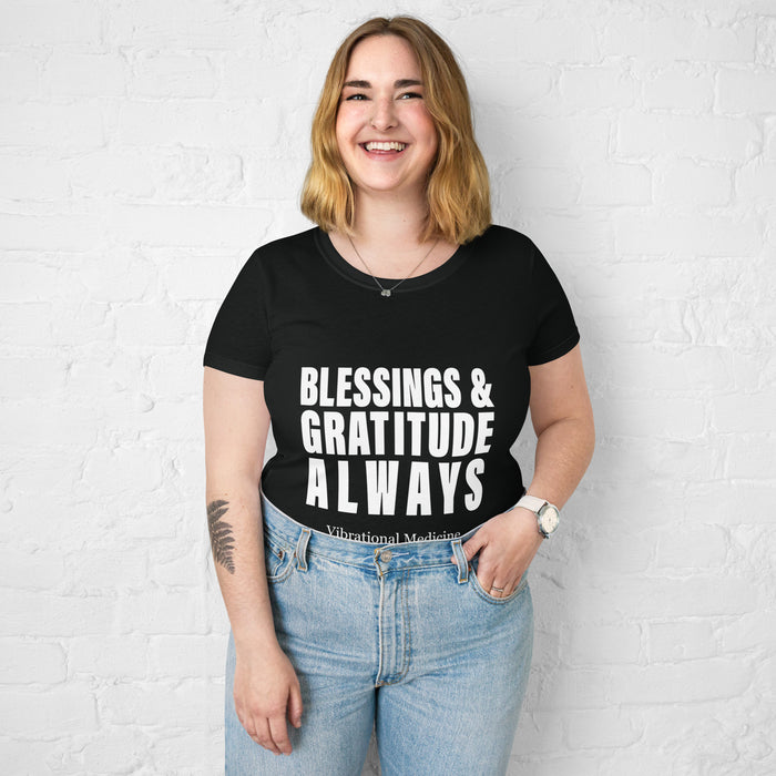 Blessings & Gratitude Always (Black) Women’s fitted t-shirt